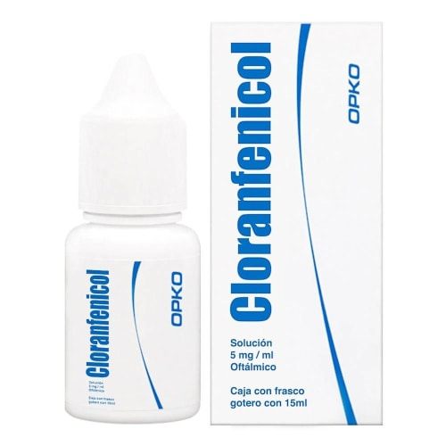 Cloranfenicol Solución Oftálmica 15 ml, Lab. Opko (Cloranfenicol 5 mg / ml)