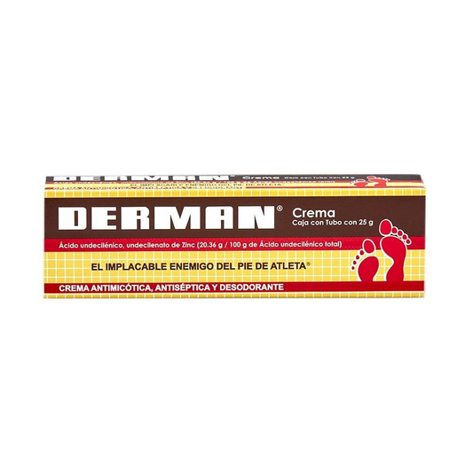 Derman crema 50 gr, Lab. KSK (Ácido undecilénico 20.36 g / 100 g )