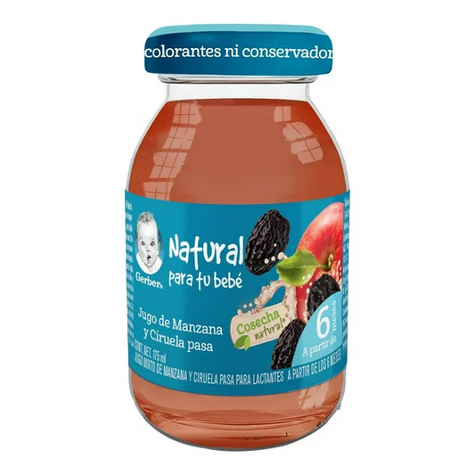 Jugo de Manzana y ciruela pasa Gerber 175 ml, Nestlé