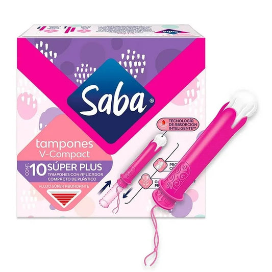 Tampones Saba V-Compact Super 10 tampones