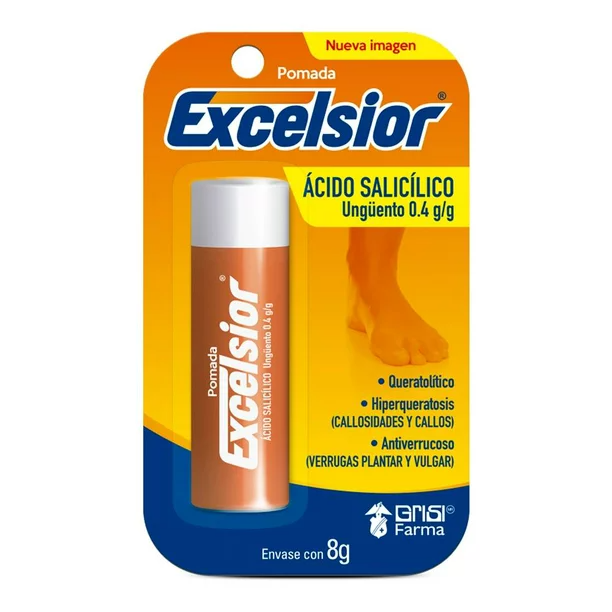 Excelsior 8 g, Lab. Grisi (Ácido salicílico 0.4 g / 1 g)