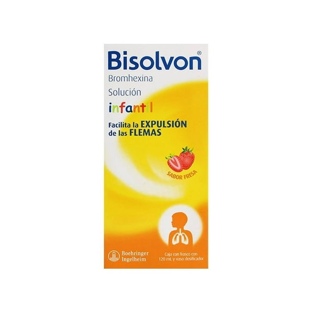 Bisolvon Infantil 120 ml Solución, Lab. Boehringer (Bromhexina 80 mg)