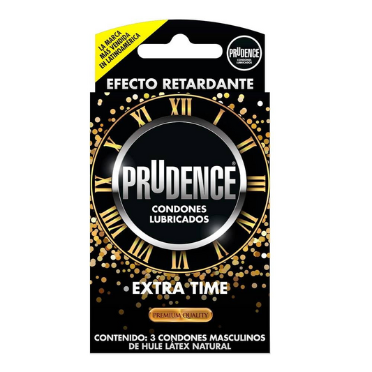 Condones Prudence Retardante 3 pzas.  Prudence