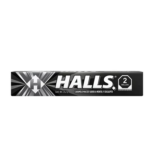 Caramelo Macizo Halls sabor mentol y eucalipto 9 pzas, Mondeléz