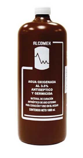 Agua oxigenada al 3.5 % 1 lt, Alcomex