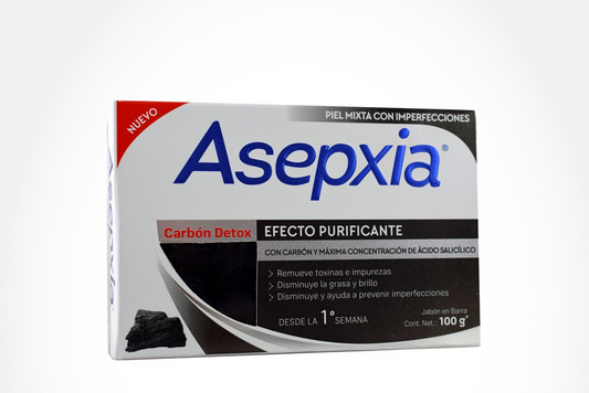 Jabón Asepxia Carbón Detox 100 g, Lab. Genomma Lab