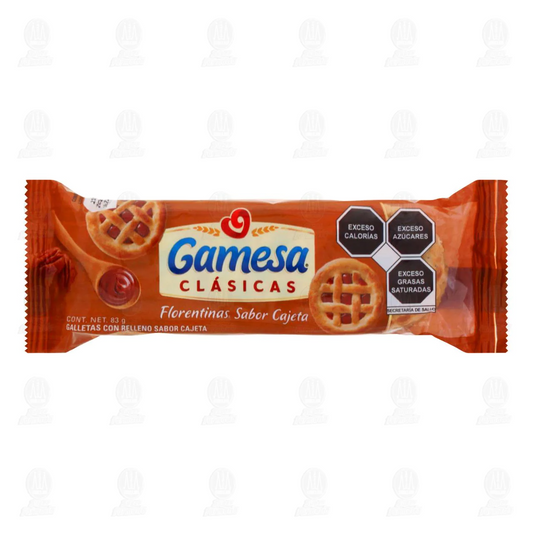 Galletas Florentinas sabor cajeta 83g, Gamesa