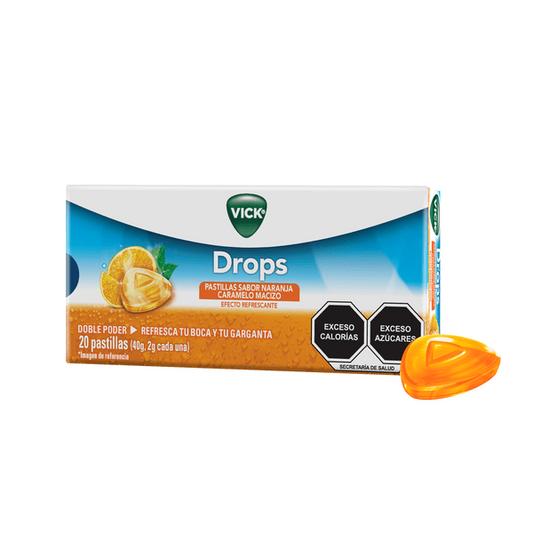 Vick Drops Naranja 40 g / 20 pastillas, P&G