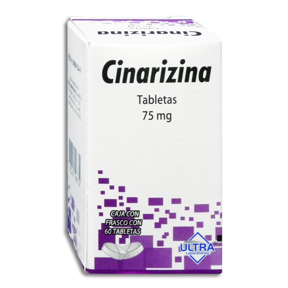 Cinarizina 60 tabletas, Lab. Ultra (Cinarizina 75 mg)