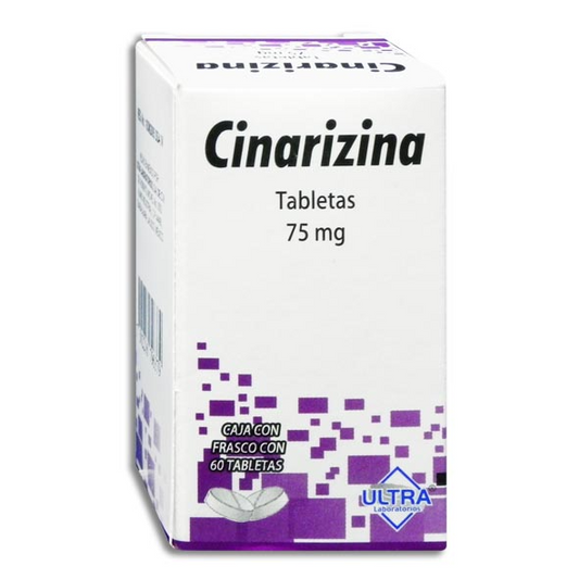 Cinarizina 60 tabletas, Lab. Ultra (Cinarizina 75 mg)