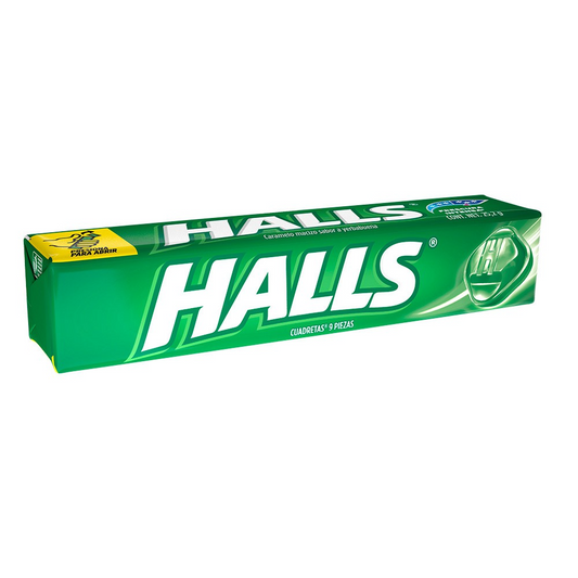 Caramelo macizo Halls sabor Yerbabuena 9 pzas, Mondeléz