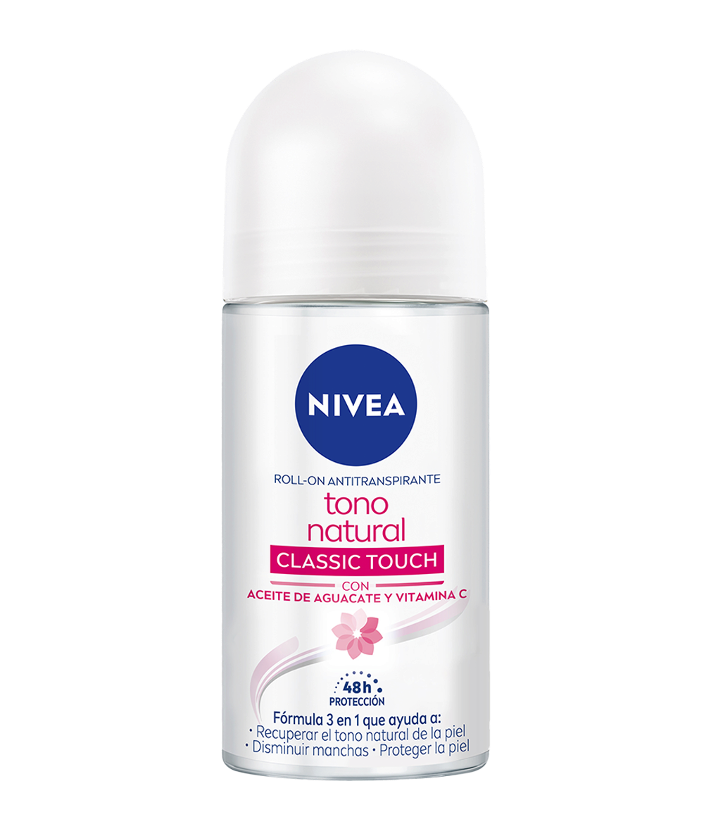 Desodorante Roll On Nivea Aclarado Natural Clasic Touch 50 ml, Beiersdorf