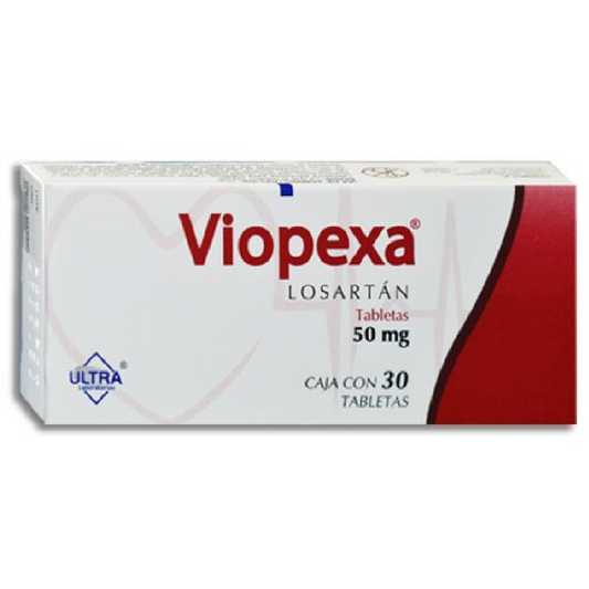 Viopexa 30 tabletas, Lab. Ultra (Losartán 50 mg)