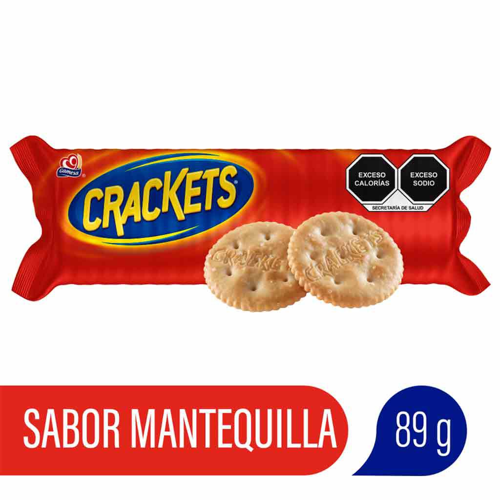 Galletas Crackets sabor mantequilla 89g, Gamesa