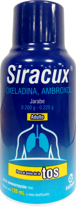 Siracux Adulto 120 ml, Lab. Maver (Oxeladina 0.200 g, Ambroxol 0.225 g / 100 ml)