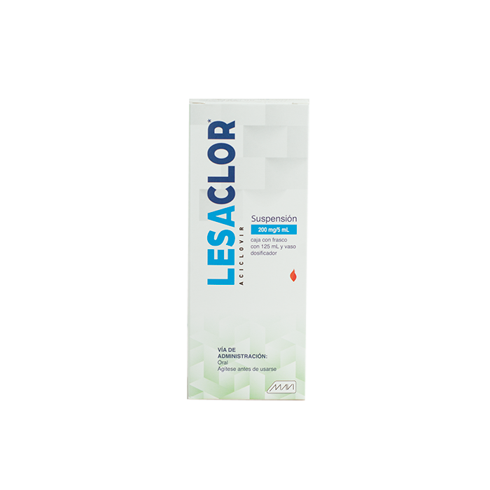 Lesaclor 125 ml Suspensión (oral) Lab. Mavi (Aciclovir 200.000 mg / 5 ml)