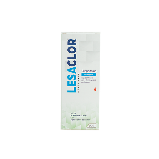 Lesaclor 125 ml Suspensión (oral) Lab. Mavi (Aciclovir 200.000 mg / 5 ml)