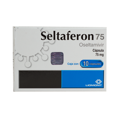 Seltaferon 75 10 Cápsulas, Lab. Liomont (Oseltamivir 75 mg)