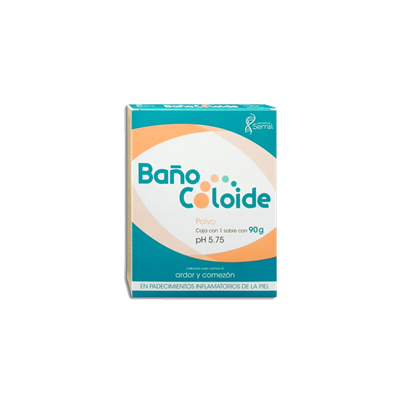 Baño coloide 90 g Polvo Lab. Serral (Harina de Soya 86.850 g , Polividona 1.800 g)