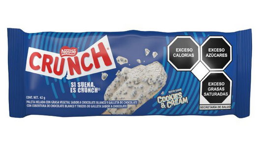 Paleta Helada Crunch Cookies and Cream 62 g, Helados Nestlé