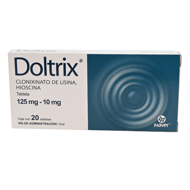 Doltrix 20 Tabletas Lab. Maver (Clonixinato de lisina 125.000 mg , Butilhioscina 10.000 mg)