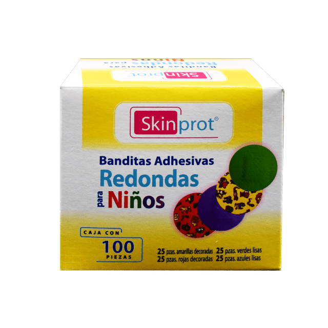 Banditas adhesivas redondas infantil 100 pzas  Skinprot