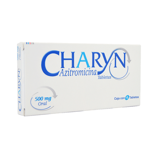 Charyn 4 tabletas, Lab. Wermar (Azitromicina 500 mg)