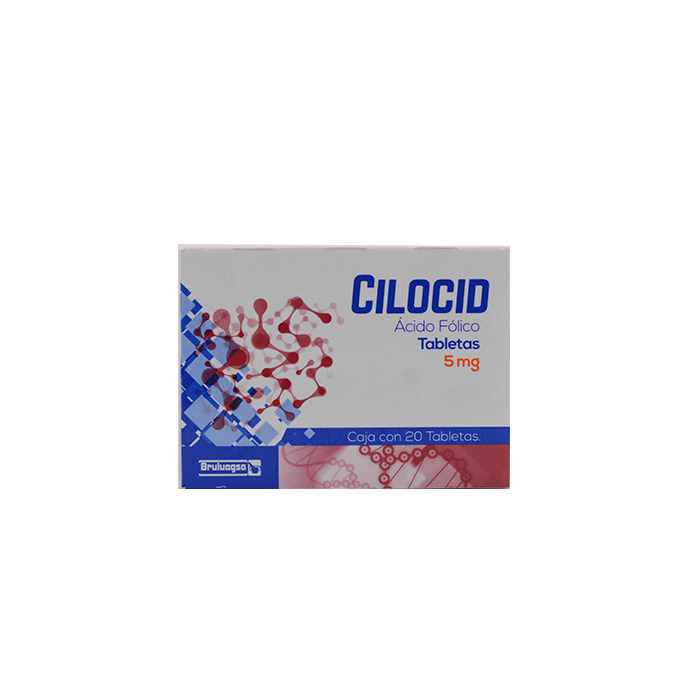 Cilocid 20 Tabletas, Lab. Bruluagsa (Ácido fólico 5 mg)