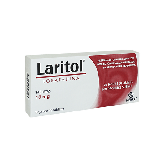 Laritol 10 Tabletas Lab. Maver (Loratadina 10.000 mg)