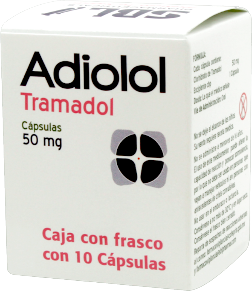 Adiolol 10 cápsulas, Lab. SBL (Tramadol 50 mg)