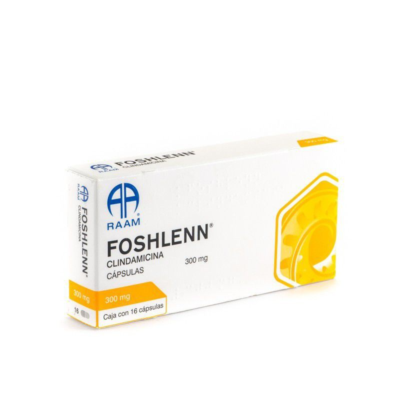 Foshlenn 16 cápsulas, Lab. RAAM (Clindamicina 300 mg)