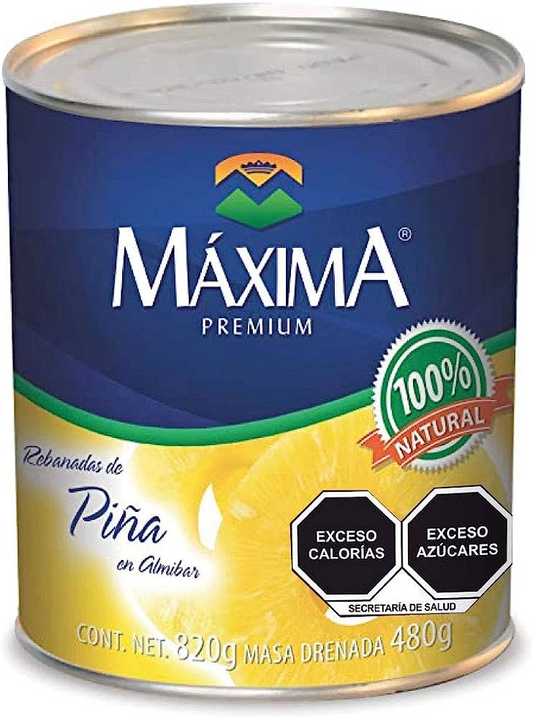 Trozos de Piña Máxima Premium 800 g 480 g drenado