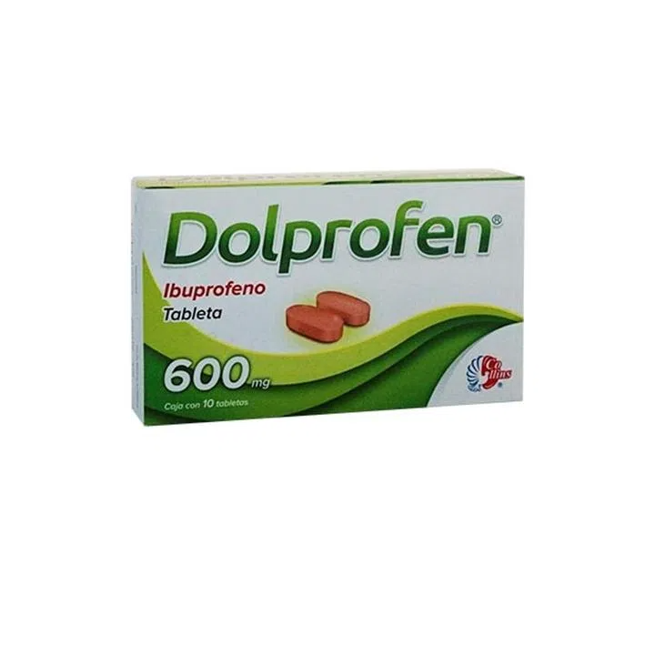 Dolprofen 10 tabletas, Lab. Collins (Ibuprofeno 600 mg)