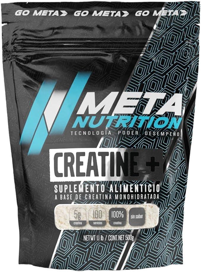 Meta Nutrition Creatina Monohidratada - 500 Gr, 100 Porciones