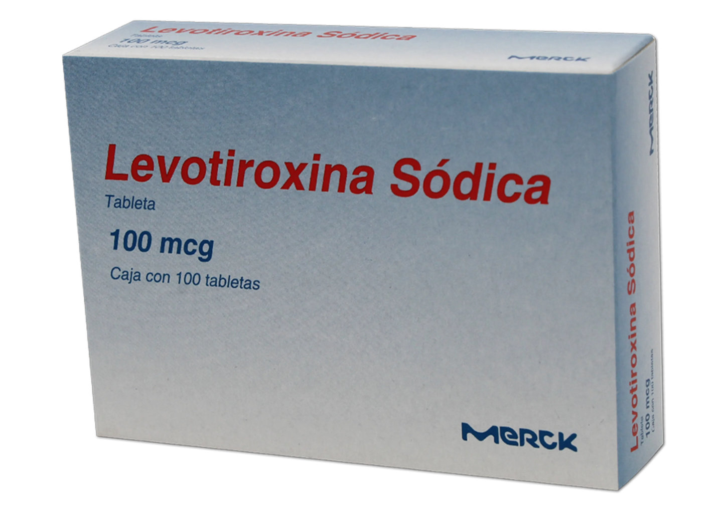 Levotiroxina Sódica 100 tabletas, Lab. Merck (Levotiroxina Sódica 100 mcg)