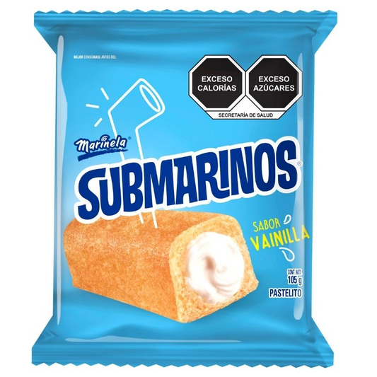 Submarinos Sabor Vainilla 105 g, Marinela