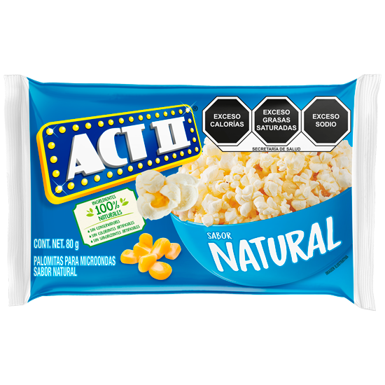 Palomitas de maíz ACT II natural 80 g, Conagra