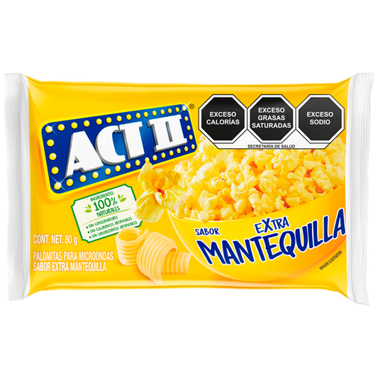 Palomitas de maíz ACT II sabor extra mantequilla 80 g, Conagra