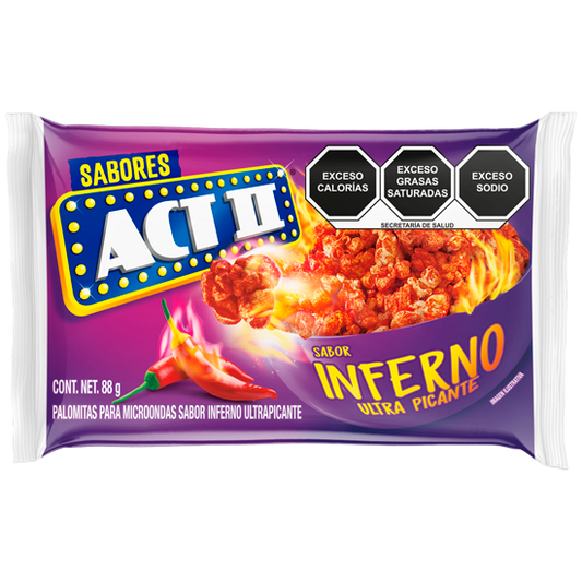 Palomitas de maíz ACT II Inferno Ultra Picante 88 g, Conagra