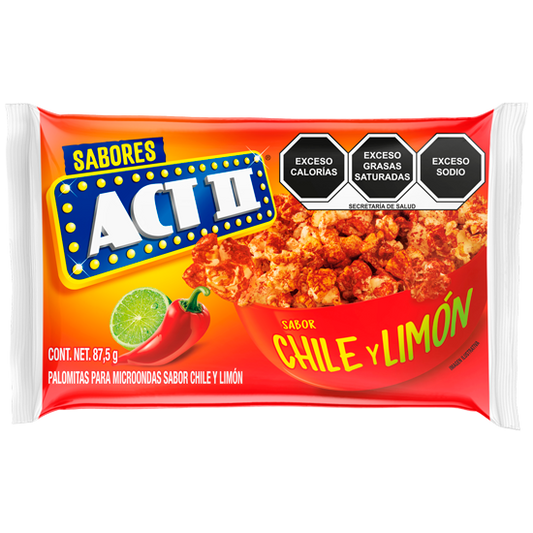 Palomitas de maíz ACT II Chile y limón 88 g, Conagra