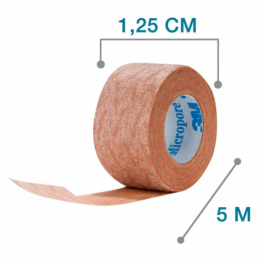 Cinta Micropore Piel 1" 2.5 cm x 5 m, 3M