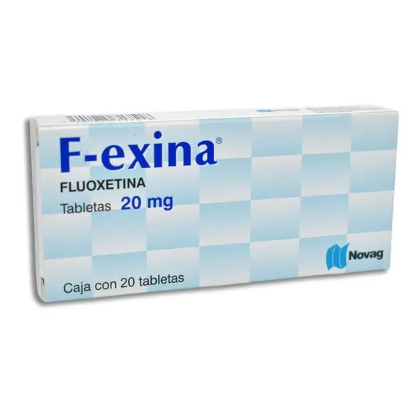 F-exina 20 tabletas, Lab. Novag (Fluoxetina 20 mg)