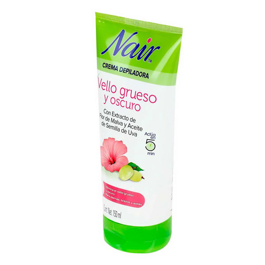 Crema depiladora Nair Verde Vello Grueso y Oscuro 150 ml, Church & Dwight