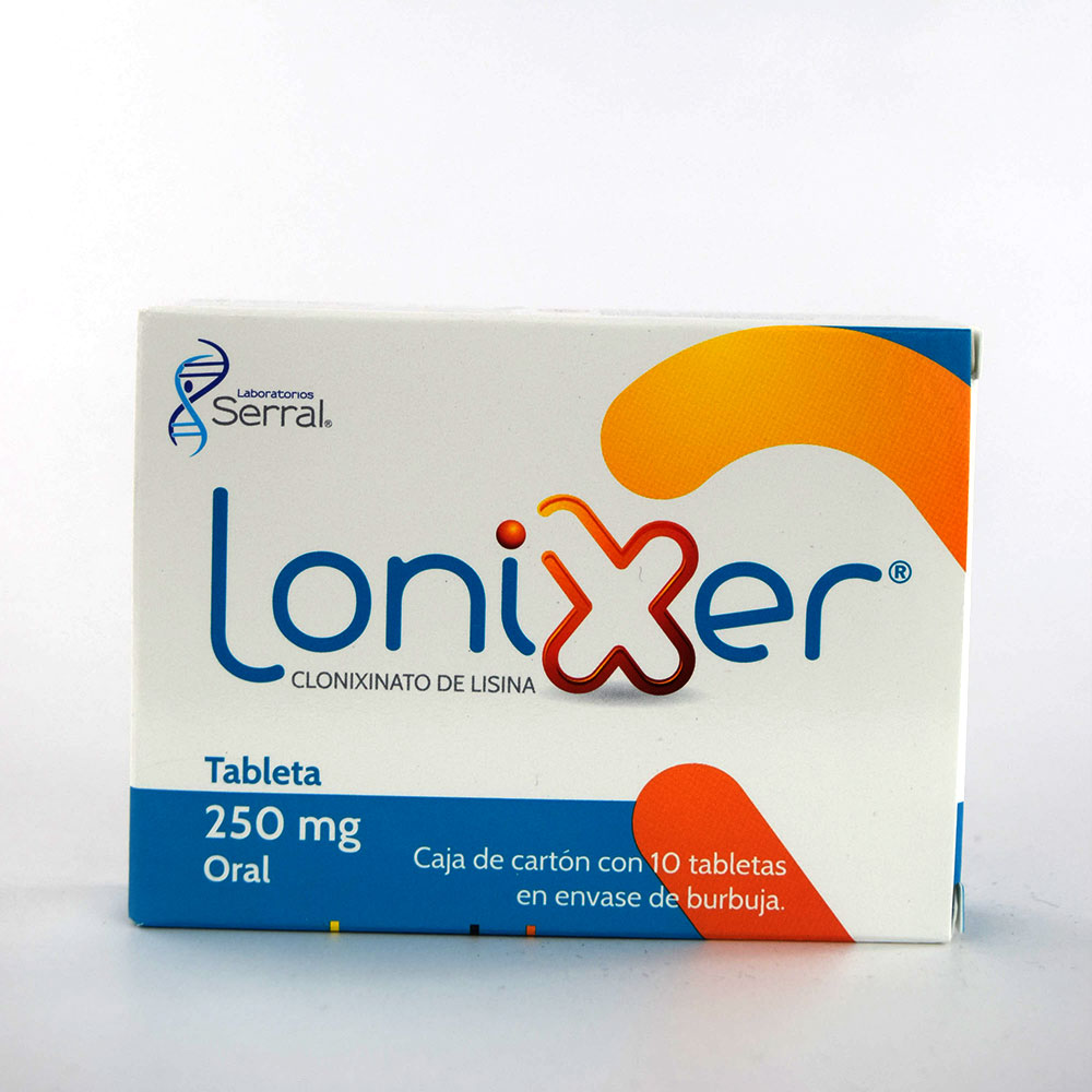 Clonixinato de Lisina 10 tab. Tabletas Lab. Serral (Clonixinato de lisina 250.000 mg)