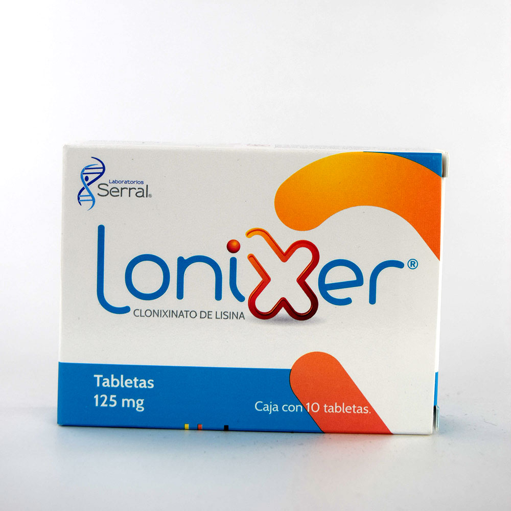 Clonixinato de Lisina 10 tab. Tabletas Lab. Serral (Clonixinato de lisina 125.000 mg)