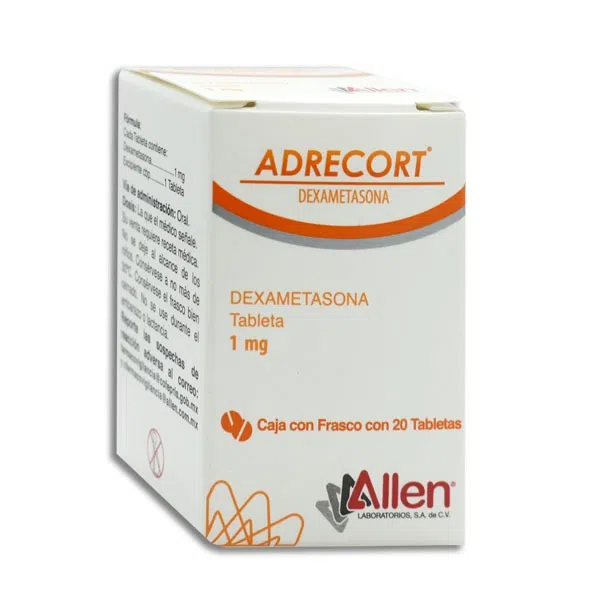 Adrecort 20 tab. Tabletas Lab. Allen (Dexametasona 1.000 mg)