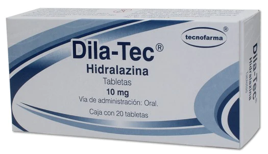 Dila-Tec 20 tabletas, Lab. Tecnofarma (Hidralazina 10 mg)