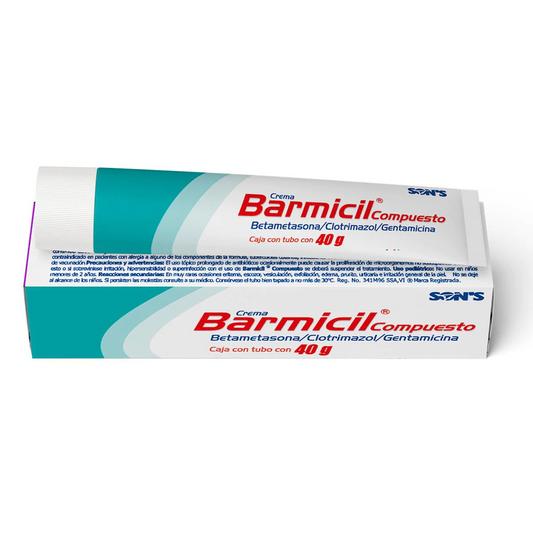 Barmicil Compuesto crema 40g, Lab. Son's (Betametasona 50 mg, Clotrimazol 1 g, Gentamicina 0.1 g / 100 g)