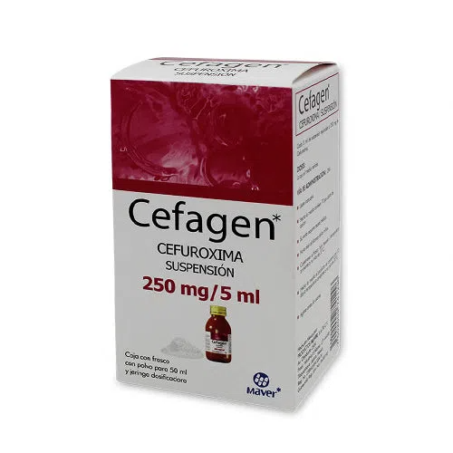 Cefagen 50 ml suspensión, Lab. Maver (Cefuroxima 250 mg / 5 ml)