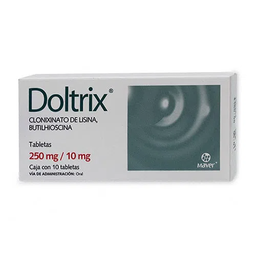 Doltrix 10 Tabletas Lab. Maver (Clonixinato de lisina 250.000 mg , Butilhioscina 10.000 mg)